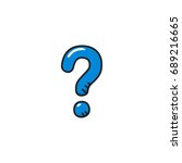 question doodle icon vector... | Shutterstock .eps vector #689216665