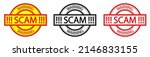 warning scam stamp. set of red  ... | Shutterstock .eps vector #2146833155