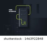 user interface. mobile phone... | Shutterstock .eps vector #1463922848