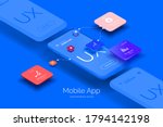 mobile application design.... | Shutterstock .eps vector #1794142198