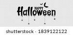happy halloween text banner... | Shutterstock .eps vector #1839122122