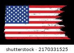 american flag with brush paint... | Shutterstock .eps vector #2170331525