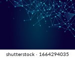 network abstract connection... | Shutterstock .eps vector #1664294035