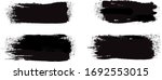 black brush stroke set isolated ... | Shutterstock .eps vector #1692553015
