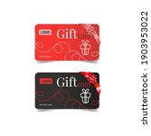 vector gift cards  orange and... | Shutterstock .eps vector #1903953022