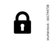 lock.   vector icon | Shutterstock .eps vector #661744738