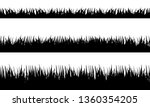 vector set of black grass... | Shutterstock .eps vector #1360354205