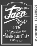 authentic vintage style taco... | Shutterstock .eps vector #575255308
