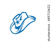 hat cowboy logo | Shutterstock .eps vector #685713622