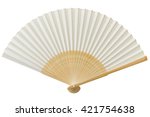 White Chinese Fan Isolated On...