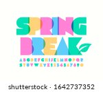 vector colorful sign spring... | Shutterstock .eps vector #1642737352