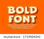 vector bold font. orange... | Shutterstock .eps vector #1719004342