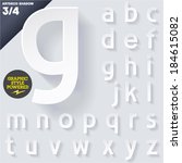 modern flat alphabet for... | Shutterstock .eps vector #184615082