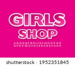Vector Cute Emblem Girls Shop....