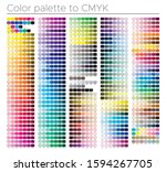 color chart. print test page.... | Shutterstock .eps vector #1594267705