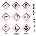new hazard pictogram | Shutterstock .eps vector #195827072