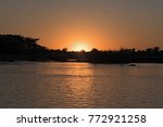 Sunset On The Okavango River In ...