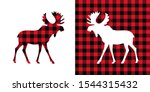   moose buffalo plaid  set.... | Shutterstock .eps vector #1544315432