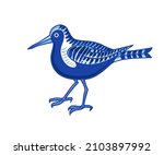 abstract  bird in blue tones.... | Shutterstock .eps vector #2103897992