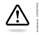 the attention icon. danger... | Shutterstock .eps vector #1294057642