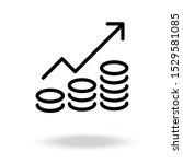 increasing revenue icon vector... | Shutterstock .eps vector #1529581085