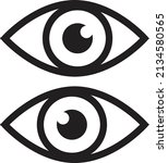 black eye icon vector. see... | Shutterstock .eps vector #2134580565