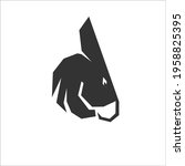 Donkey Head Logo Simple Modern...
