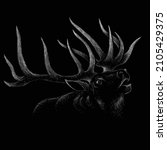 The Vector Logo Elk For T Shirt ...