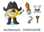 Emoticon Pirate Mascot Vector...