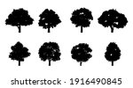 set of silhouette design of... | Shutterstock .eps vector #1916490845