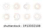 sun and moon line art logo.... | Shutterstock .eps vector #1913332108