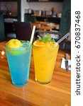 Blue Lemonade And Orange Aide