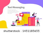 text messaging illustration... | Shutterstock .eps vector #1451185655