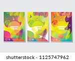 artistic summer cards with... | Shutterstock .eps vector #1125747962