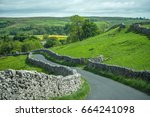 Country Road At Yorkshire Dales ...