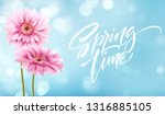 gerbera flower background and... | Shutterstock .eps vector #1316885105