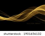 golden flowing wave with... | Shutterstock .eps vector #1901656132