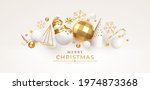 christmas background with... | Shutterstock .eps vector #1974873368