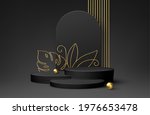 black product podium with... | Shutterstock .eps vector #1976653478