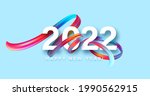 calendar header 2022 number on... | Shutterstock .eps vector #1990562915