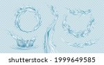set of realistic transparent... | Shutterstock .eps vector #1999649585