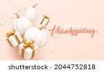 3d realistic white and gold... | Shutterstock .eps vector #2044752818