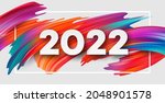 calendar header 2022 number on... | Shutterstock .eps vector #2048901578