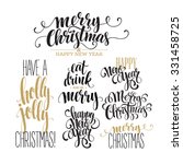 merry christmas lettering... | Shutterstock .eps vector #331458725