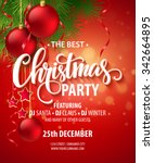 vector christmas party design... | Shutterstock .eps vector #342664895
