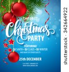 vector christmas party design... | Shutterstock .eps vector #342664922