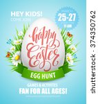Easter Egg Hunt  Poster. Vector ...