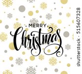 merry christmas gold glittering ... | Shutterstock .eps vector #515607328