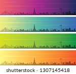 bangkok multiple color gradient ... | Shutterstock .eps vector #1307145418