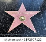 Small photo of Hollywood, LA, USA - September 18, 2018: Charles Bronson's star sign on Hollywood Walk of Fame is located on Hollywood Blvd.